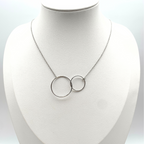 Collana Anelli Stilizzati in Acciaio Silver