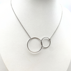 Collana Anelli Stilizzati in Acciaio Silver