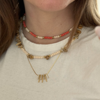 Set di Collane Tramonto d’Arancio in Acciaio Gold