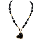 Collana Black Sweet Heart in Acciaio Gold