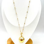 collana chiama angeli in acciaio gold