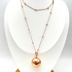 collana chiama angeli in acciaio rosè