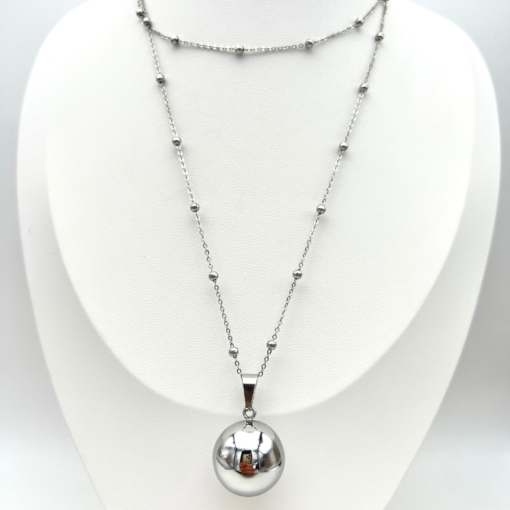 collana in acciaio silver chiama angeli