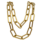 Collana Catena Chunky in Acciaio Gold