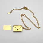 collana messaggio segreto in acciaio gold