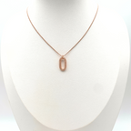 Collana Ovale Pendente in Argento Rosè