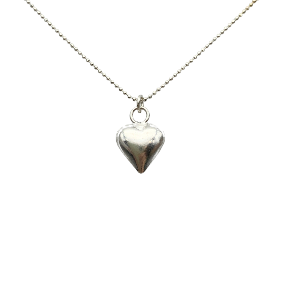 Collana Cuore Bombato Personalizzabile in Argento Silver