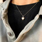 Collana Cuore Bombato Personalizzabile in Argento Silver