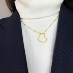 Collana Cuore Stilizzato in Argento Gold