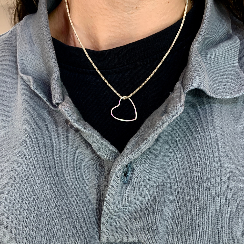 Collana Cuore Stilizzato in Argento Silver