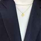 Collana Cuore con Zirconi Bianchi in Argento Gold