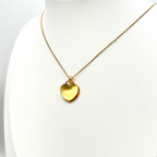 collana con cuoricino in argento colore gold