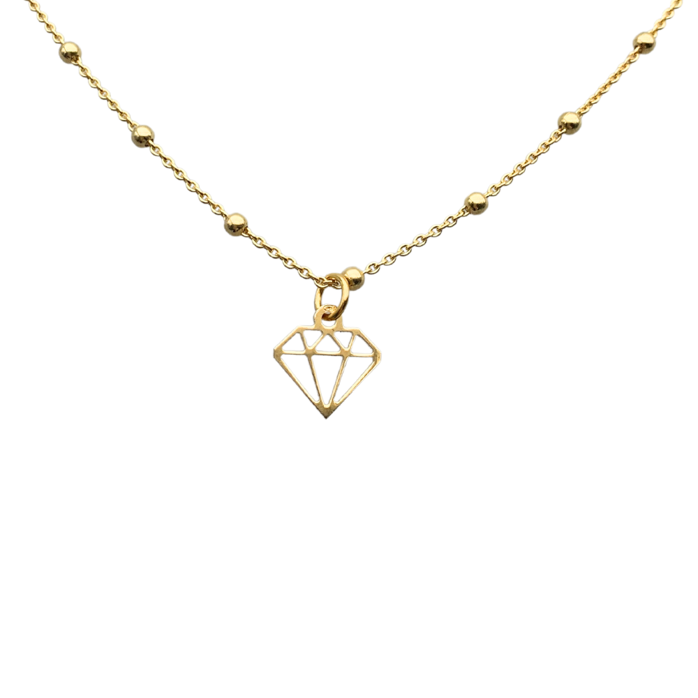 Collana Diamond Mini in Argento Gold