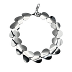 Collana di Cuori Big in Acciaio Silver