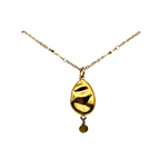 Collana Sassolino Dorato in Acciaio Gold