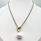 Collana Goccia di Perla in Argento Gold