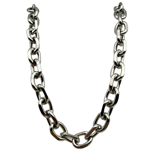 Collana Grumetta Big in Acciaio Silver