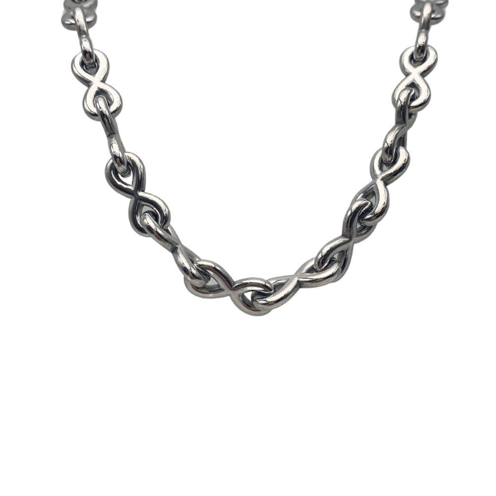 Collana Infinity in Acciaio Silver