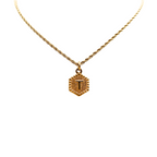 Collana Monogram Vintage in Acciaio Gold