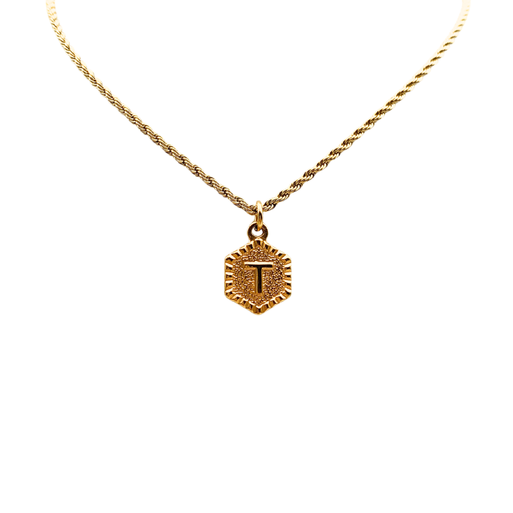 Collana Monogram Vintage in Acciaio Gold