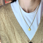 Collana Monogram Vintage in Acciaio Gold