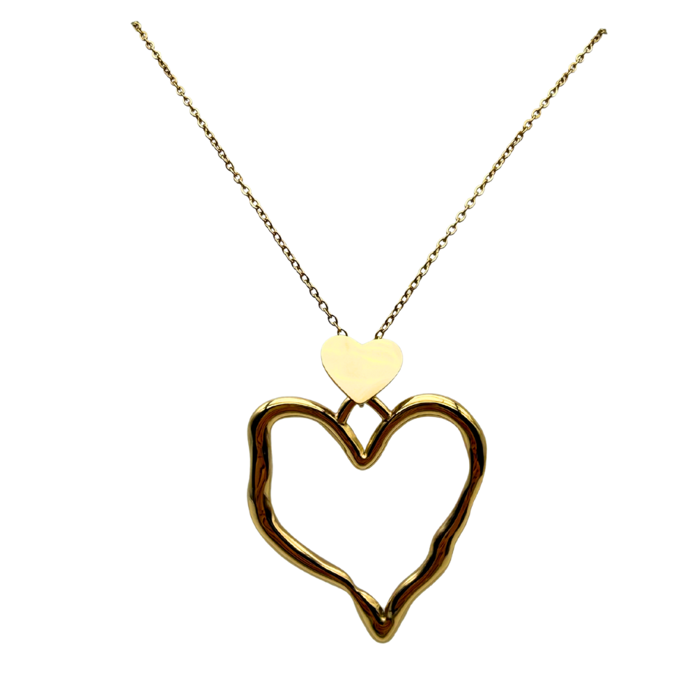 Collana Big Love in Acciaio Gold