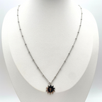 Collana Sfere con Ciondolo Croce in Acciaio Silver