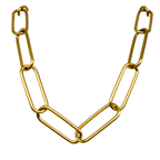 Collana Catena Minimal in Acciaio Gold