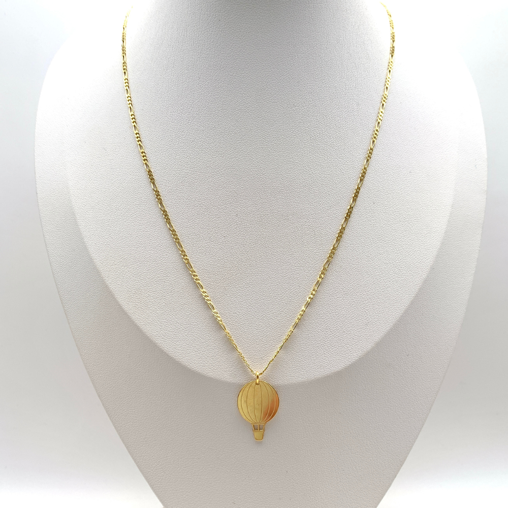 Collana Mongolfiera in Argento Gold