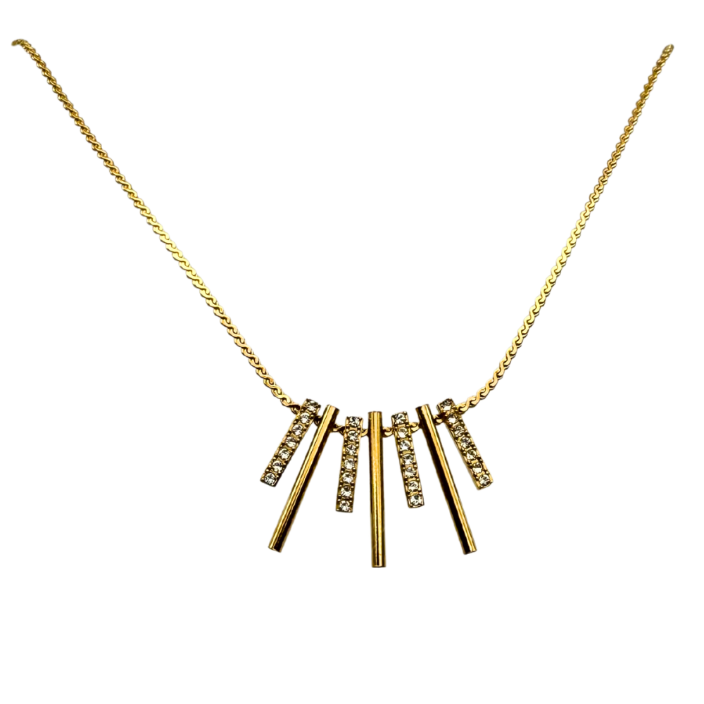 Collana Multibarrette in Acciaio Gold