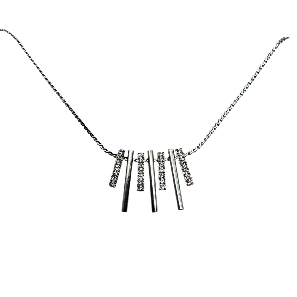 Collana Multibarrette in Acciaio Silver