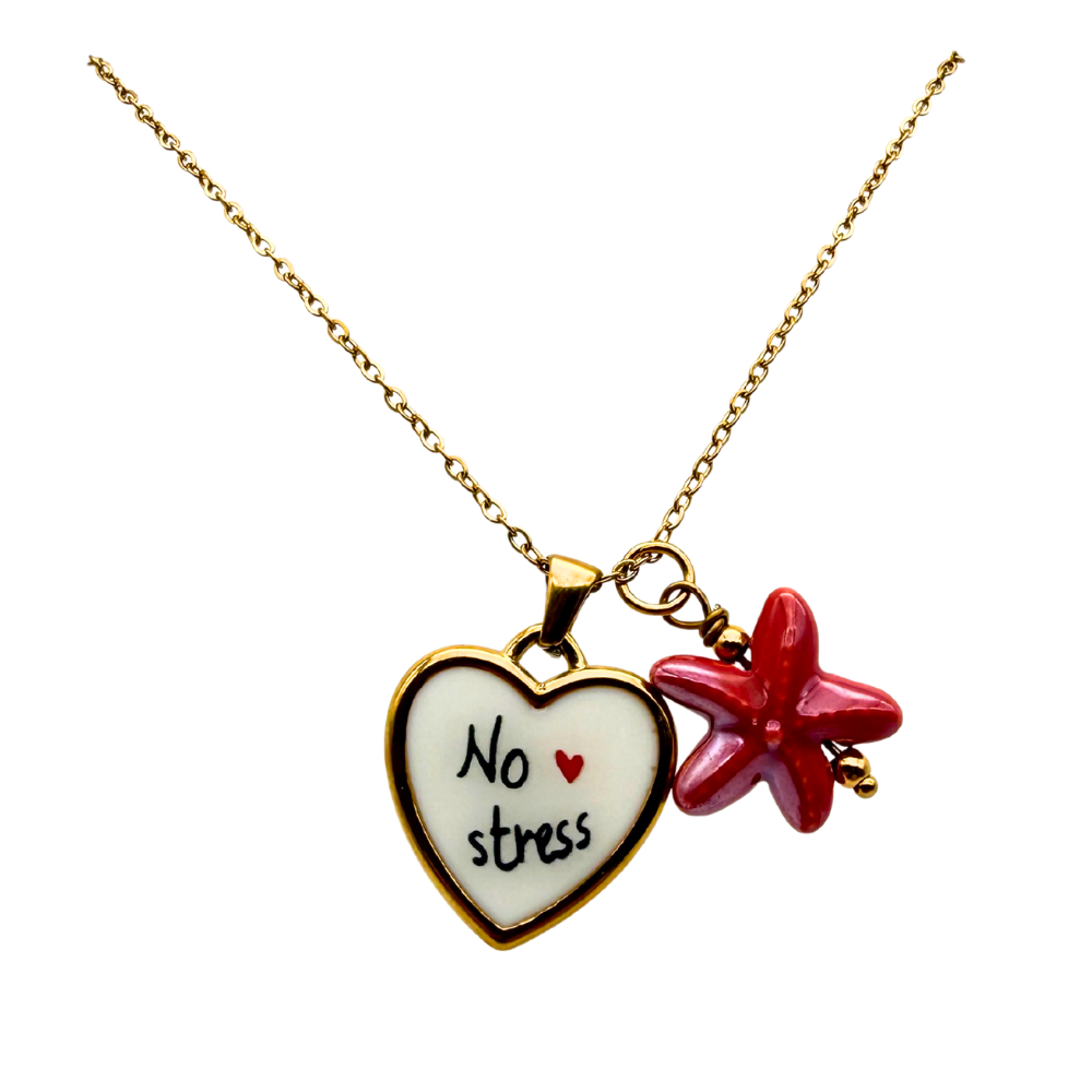 Collana Cuore No Stress in Acciaio Gold