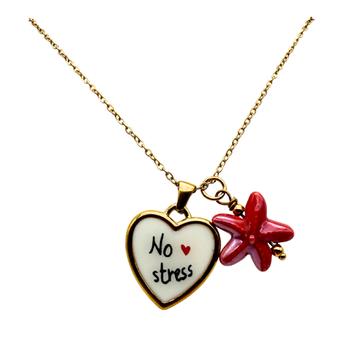 Collana Cuore No Stress in Acciaio Gold