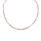 Choker Pietre Dure Rosa in Argento Gold