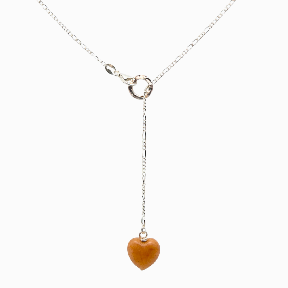 Collana Pendol con Ciondolo Cuore in Agata in Argento 925 Silver – Gioiello Artigianale Donna