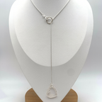 collana pendol in argento 925 con cerchio martellato e cuore martellato scorrevoli silver