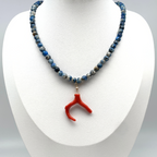 Collana Pietre Dure e Corallo in Argento Gold