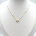 Collana Punti Luce con Zirconi Bianchi a Goccia in Argento Gold