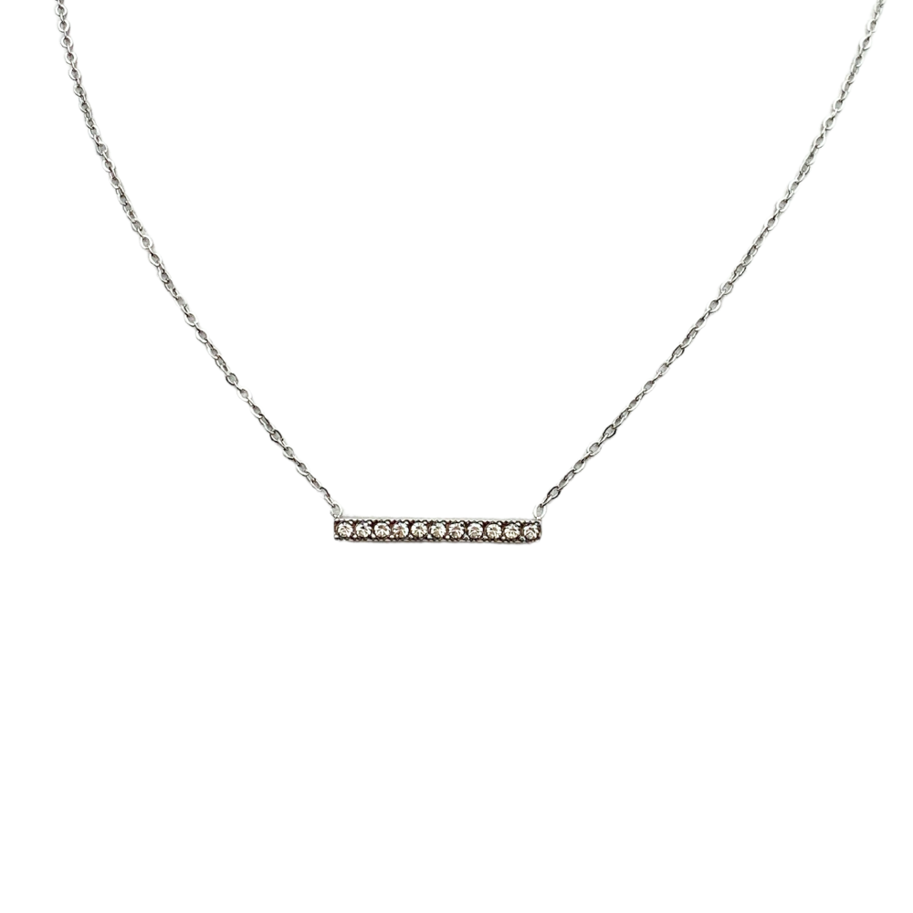 Collana Punto Luce Barretta in Acciaio Silver