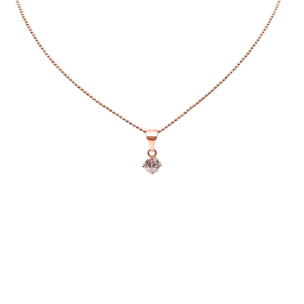Collana Punto Luce in Argento Rosè