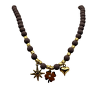 Collana Quadrifoglio in Acciaio Gold