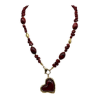 Collana Red Sweet Heart in Acciaio Gold
