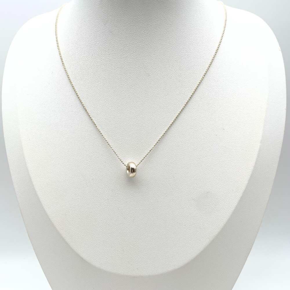 Collana Ciondolo Rondella Minimal in Argento Silver