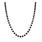 Collana Rosario Nero in Acciaio Gold