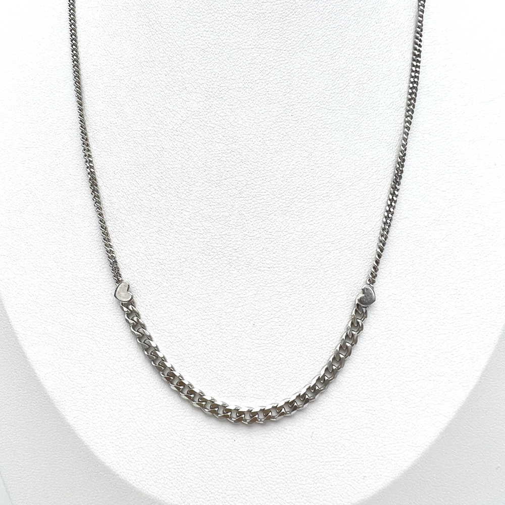 Collana Catenella in Argento Silver con Cuori