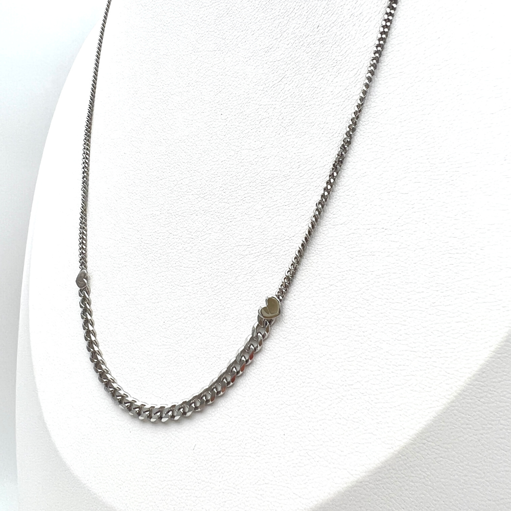 collana in argento silver con cuori