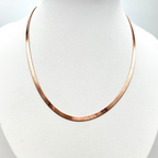 collana in argento placcata oro rosa snake