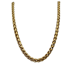 Collana Spina con Maxi Moschettone in Acciaio Gold