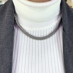 Collana Twist Chain in Acciaio Silver