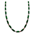 Collana Essence in Malachite Verde e Acciaio Silver